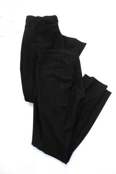 J Crew Theory Womens Black Wool Pleated Straight Leg Maddie Pants Size 2 4 lot 2