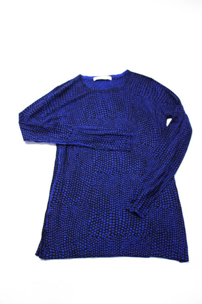 Kokun Womens Long Sleeve T-Shirt Top Blouse Blue Size M Lot 2