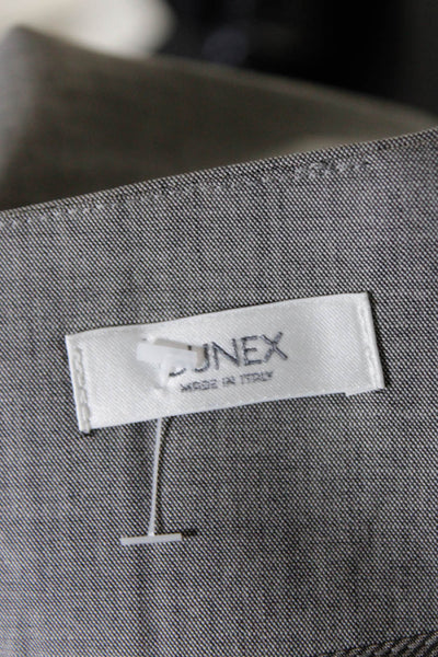 Gunex Womens Wool Paneled Front Back Zip Knee Length Unlined Skirt Gray Size 6
