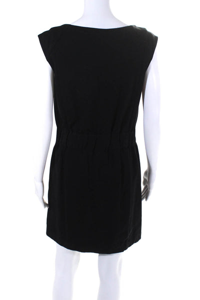 Cynthia Steffe Women's Sleeveless Elasticated Buckle Sheath Dress Black Size 8