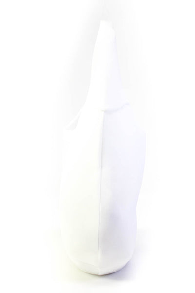 Simone Rocha Womens Single Strap Open Top Neoprene Hobo Handbag White