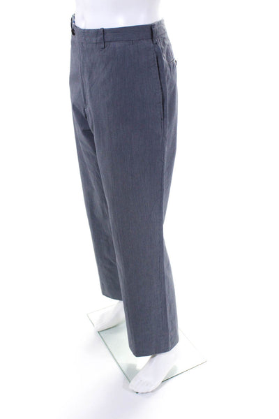 Etro Men's Flat Front Straight Leg Dress Pant Gray Size 54