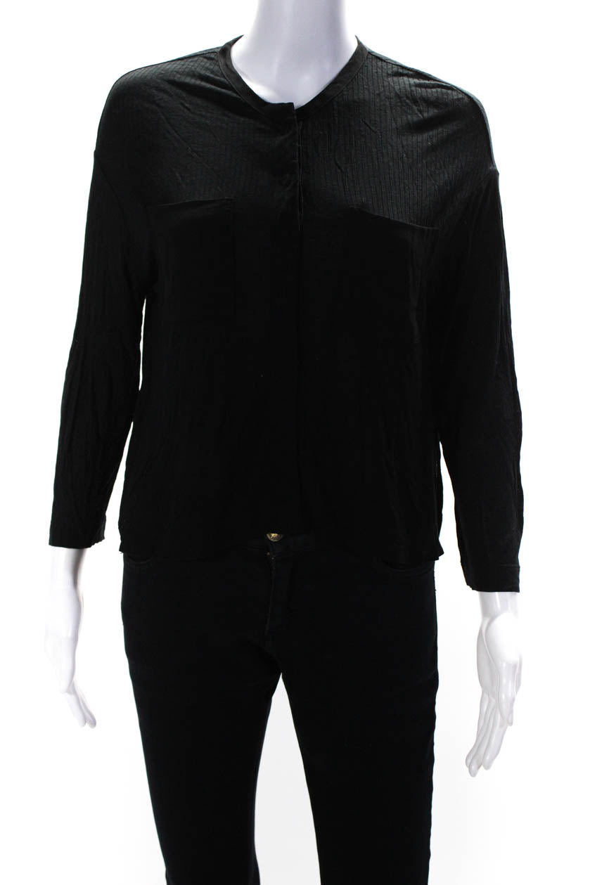 T Alexander Wang Womens Long Sleeve Sheer Knit Top Black Size XS - Shop  Linda's Stuff