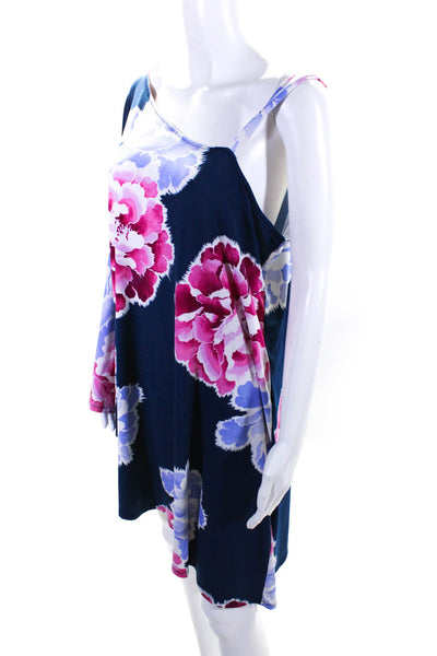 N Natori Womens Floral One Shoulder Top Size 6 12092604