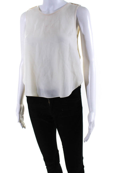 Rag & Bone Womens Sleeveless High Low Pullover Tank Top Blouse White Size 2XS