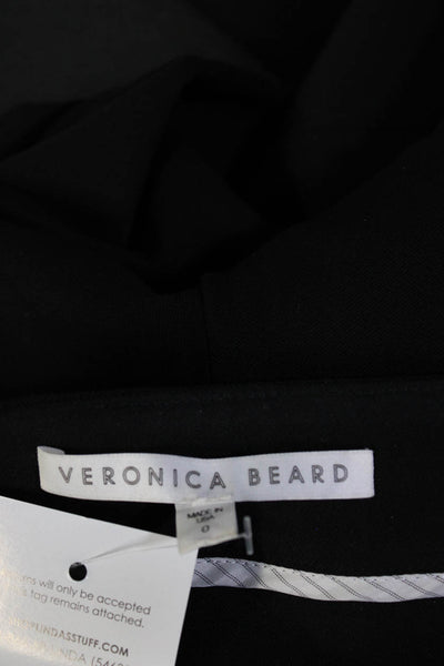 Veronica Beard Womens Zipped Darted Hook & Eye Skinny Leg Pants Black Size 0
