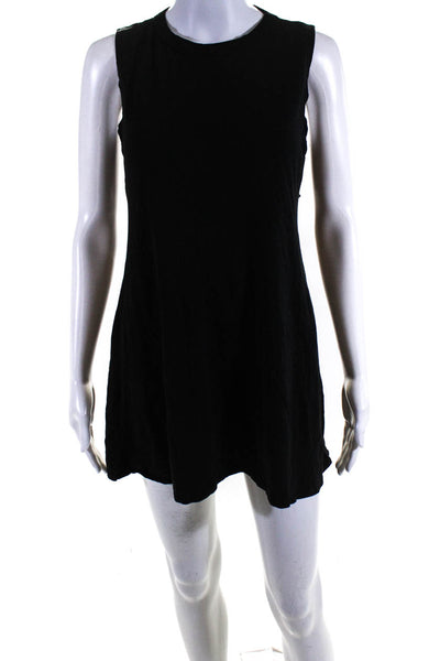 Michael Lauren Womens Round Neck Sleeveless Back Keyhole Tank Dress Black Size S