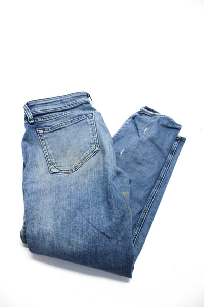 Rag & Bone Womens Cotton Distress Straight Leg Medium Wash Jeans Blue Size EUR24