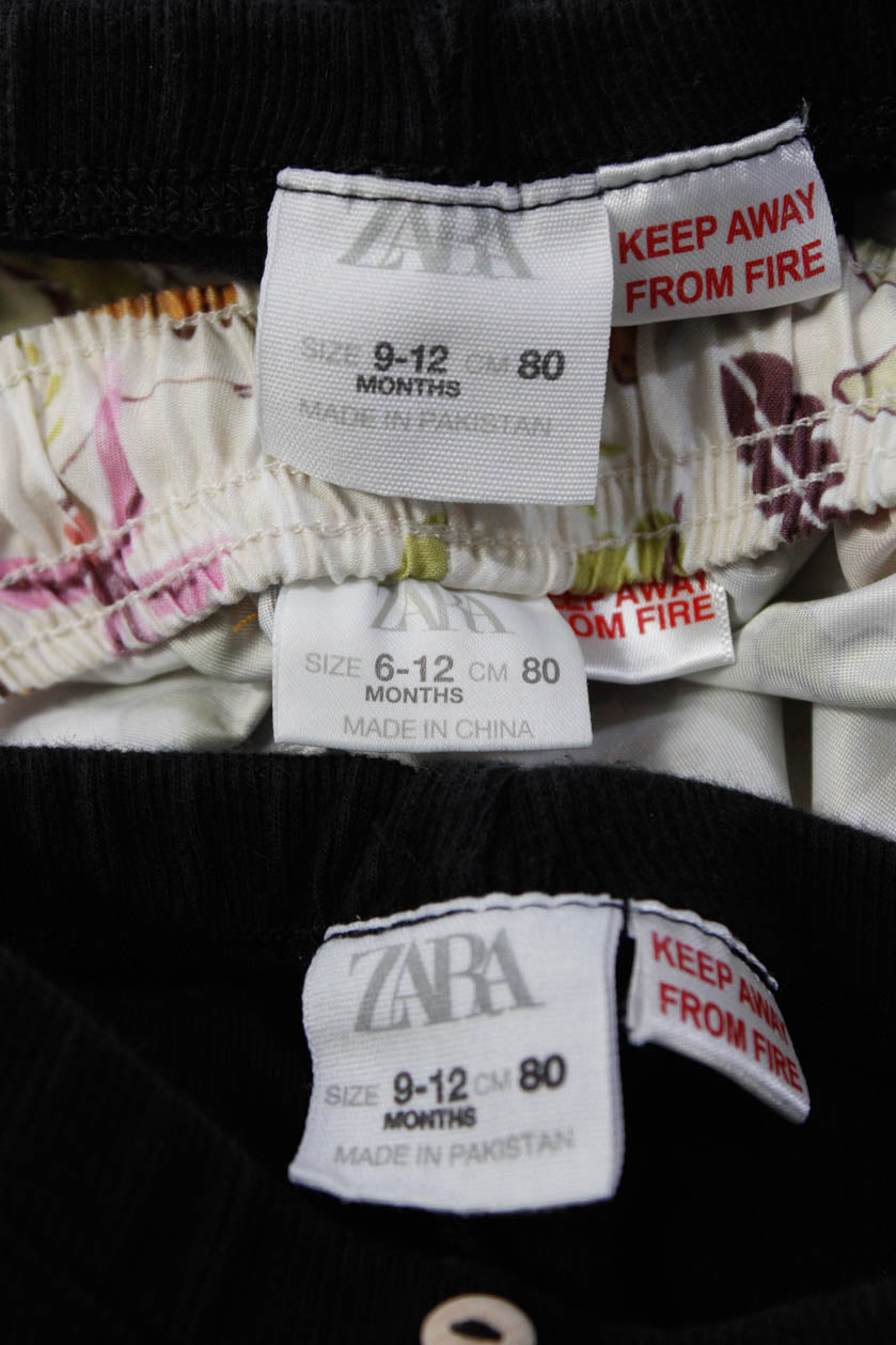 Zara Girls Cotton Ribbed Elastic Waist Leggings Black Size 9-12m 6-12m -  Shop Linda's Stuff