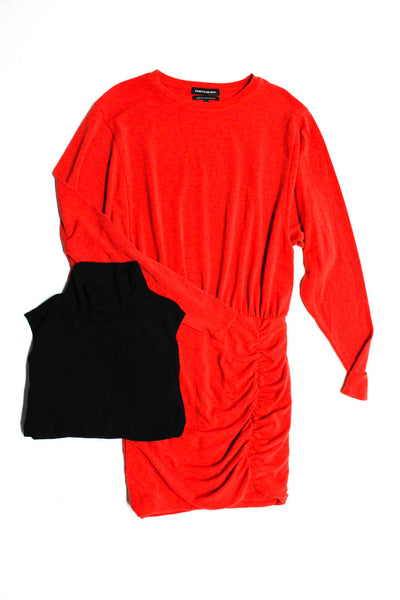 Zara Trafaluc Something Navy Womens Cold Shoulder Top Black Size M XS Lot 2
