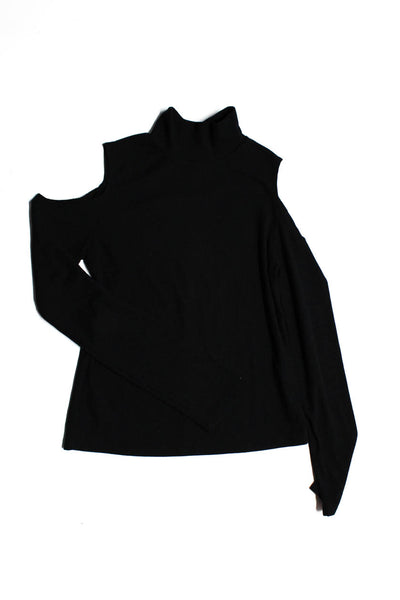 Zara Trafaluc Something Navy Womens Cold Shoulder Top Black Size M XS Lot 2