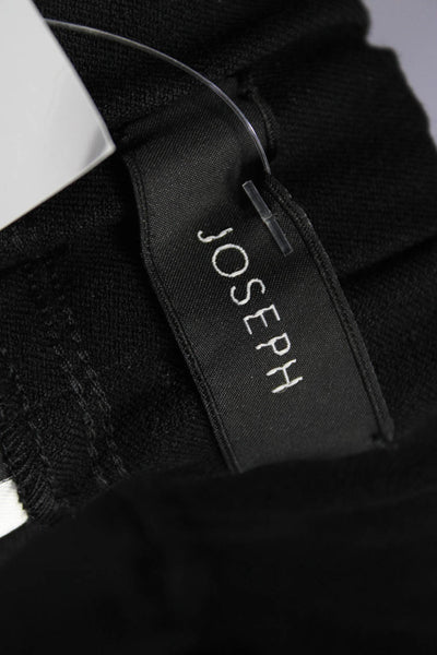 Joseph Womens High Rise Gabardine Stretch Knit Pants Black Size FR 42