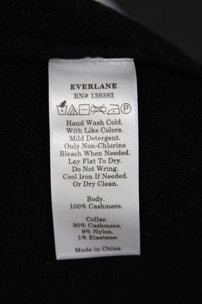 Everlane Womens Black The Cashmere Square Turtleneck  Size M