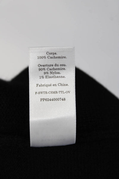 Everlane Womens Black The Cashmere Square Turtleneck  Size M