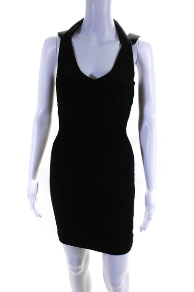 Vena Cava Womens Halter Neck Sleeveless Body Con Dress Black Size Small