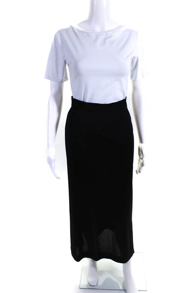 Byblos Women's Slit Hem Pencil Skirt Black Size 40