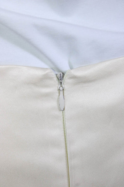 Oquendo Women's Peplum Line Mini Skirt Ivory Size 4
