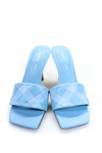 Marc Fisher Women's Braided Slip On Heels Sandals Blue Size 6.5