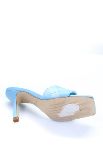 Marc Fisher Women's Braided Slip On Heels Sandals Blue Size 6.5