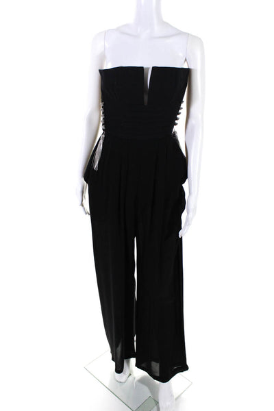 Sass & Bide Women's Strapless Button Tassel Jumpsuit Black Size 4