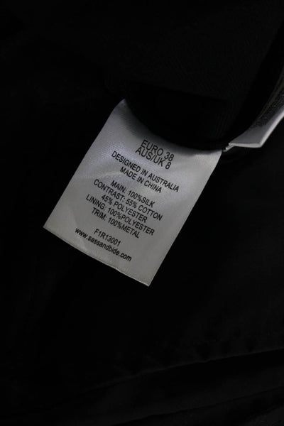 Sass & Bide Women's Strapless Button Tassel Jumpsuit Black Size 4