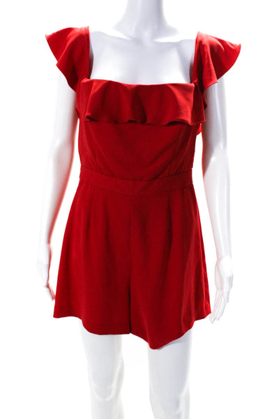 Jay Godfrey Womens Red Red Bianca Romper Size 8 10753130