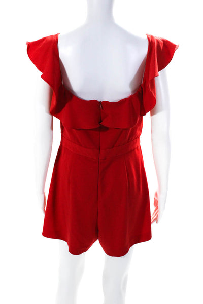 Jay Godfrey Womens Red Red Bianca Romper Size 8 10753130