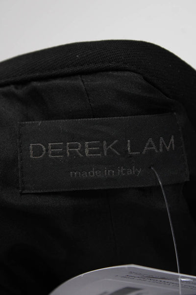 Derek Lam Women's Round Neck Sleeveless Button Down Midi Dress Black Size 4