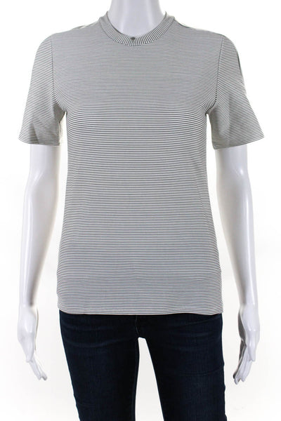 Atea Oceanie Women's Short Sleeve Striped T-shirt White/Black Size XS