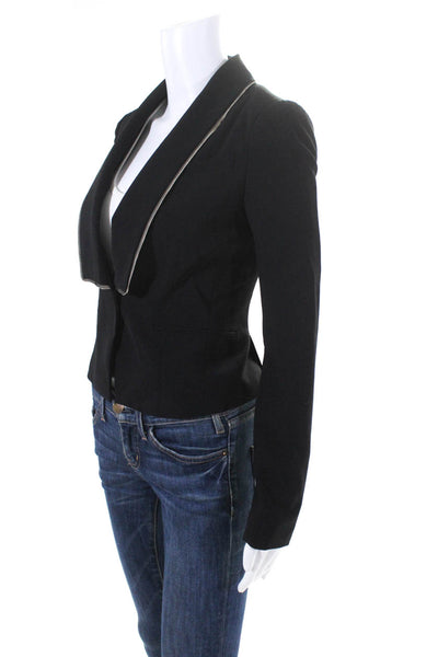 BCBGMAXAZRIA Womens Long Sleeve Collared "James" Blazer Jacket Black Size XXS