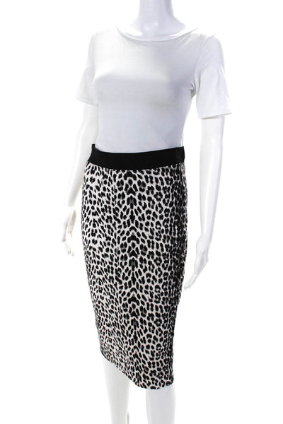 Gianni Bini Women's Elastic Waist A-Line Animal Print Midi Skirt Size M