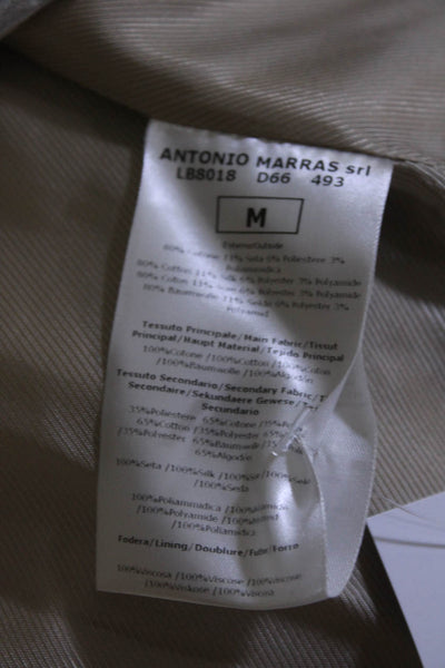 Antonio Marras Womens Button Front Floral Printed Trim Jacket Green Multi Medium