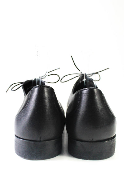 Zara Man Men's Round Toe Lace Up Oxford Shoe Black Size 15