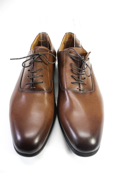 Zara Man Men's Round Toe Lace Up Oxford Shoe Brown  Size 15
