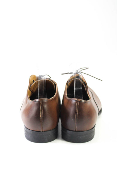Zara Man Men's Round Toe Lace Up Oxford Shoe Brown  Size 15