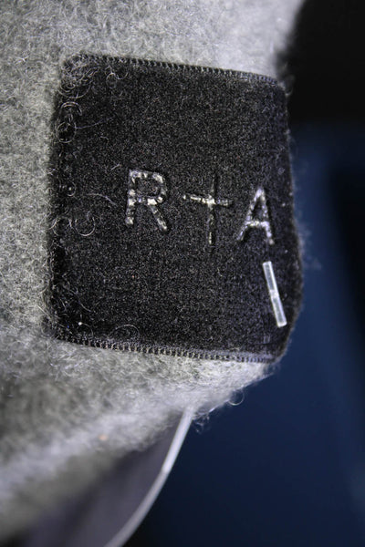 RtA Womens 100% Cashmere Cutout Raw Hem Round Neck  Pullover Sweater Gray Size S