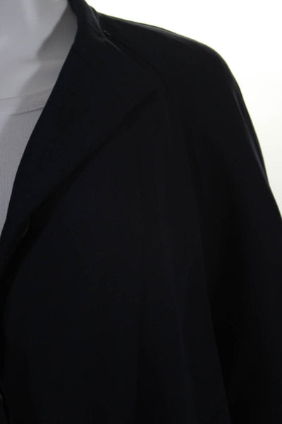 Stella McCartney Women's Long Sleeve A-Line Lined Jacket Navy Size 40