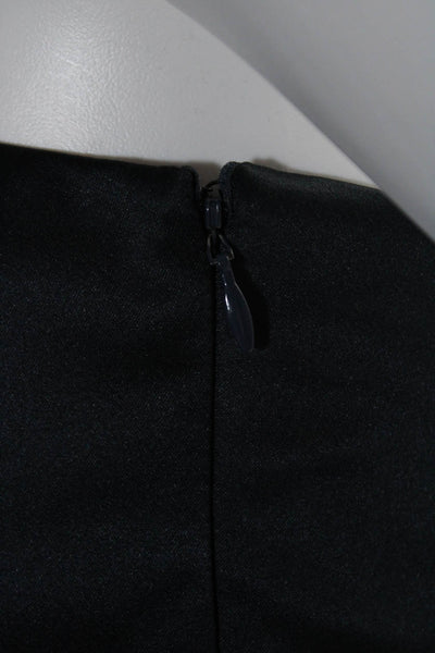 Thread Social Women's Strapless Ruffle Trim Cocktail Dress Blue/Black Size 4