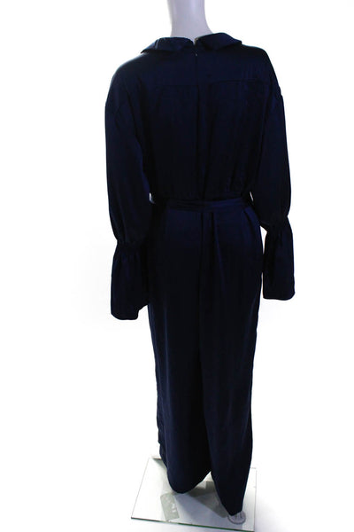 Three Floor Womens Blue Brigitte Jumpsuit Size 10 12741841