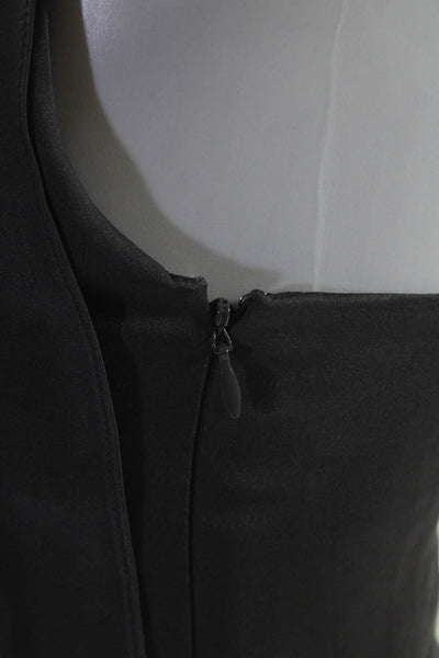 CO OP Barneys New York Womens Gray Silk Ruffle Sleeveless Shift Dress Size 2