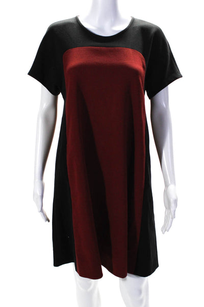 Kate Spade New York Womens Short Sleeve Shift Dress Red Black Size 8