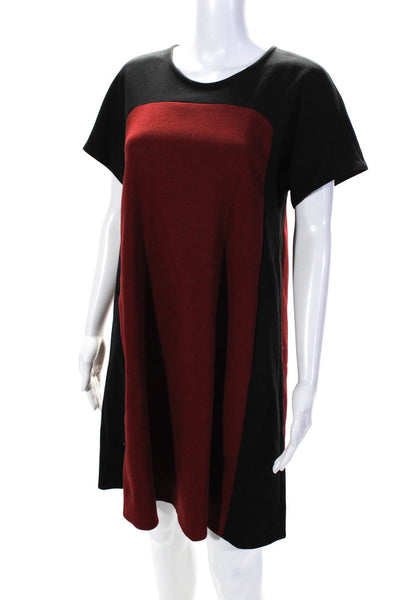 Kate Spade New York Womens Short Sleeve Shift Dress Red Black Size 8
