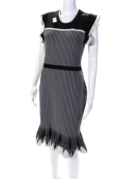 Shoshanna Womens Black Striped Sinead Dress Size 6 12023236