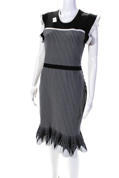 Shoshanna Womens Black Striped Sinead Dress Size 6 12023203