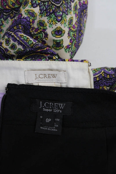 J Crew Womens Number Two Pencil Skirts Multi Colored Black Size 0 0 Petite Lot 2