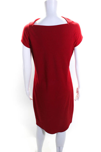Theory Womens Red Peppercorn Draped Dress Size 4 12932364