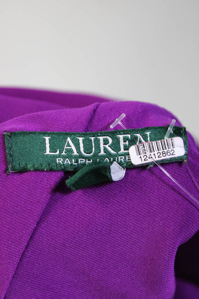 Lauren Ralph Lauren Womens Purple Enid Combo Dress Size 6 12412862