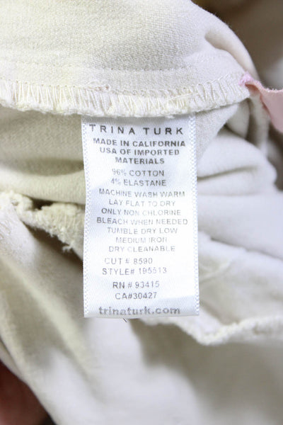 Trina Turk Womens White Kait Pants Size 2 12277092