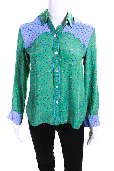HVN Womens Green Kate Western Shirt Size 2 12619088