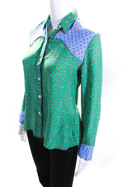 HVN Womens Green Kate Western Shirt Size 2 12619013